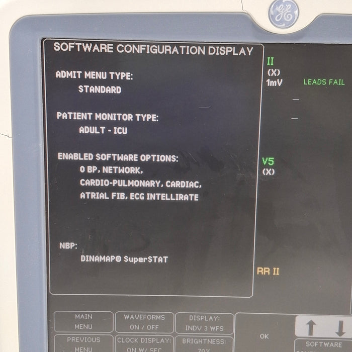 GE Healthcare Dash 5000 - Masimo SpO2 Patient Monitor