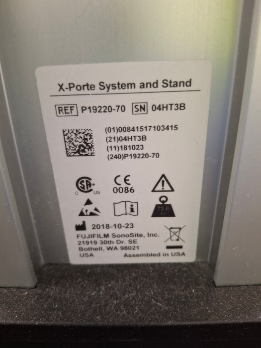 Sonosite X-Porte Mobile Cart w/ Control Panel