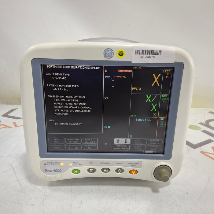 GE Healthcare Dash 4000 - Masimo SpO2 Patient Monitor
