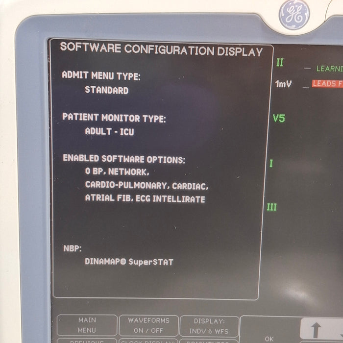 GE Healthcare Dash 5000 - Masimo SpO2 Patient Monitor