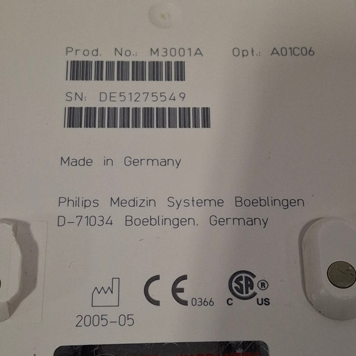 Philips M3001A-A01C06 Fast SpO2, NIBP, ECG, Temp, IBP MMS Module