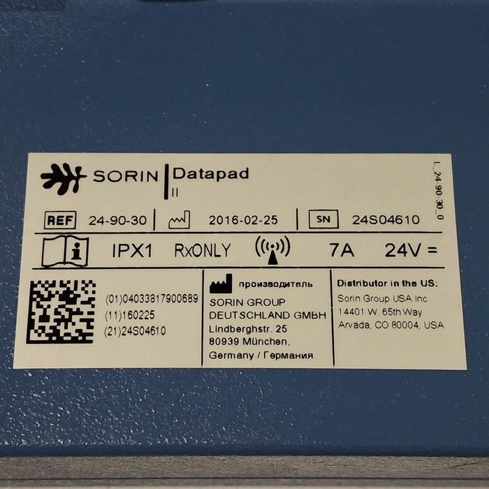 Sorin Group USA, Inc. Datapad II Data Pad