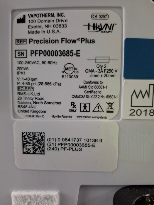 Vapotherm Precision Flow Plus Meter Humidifier