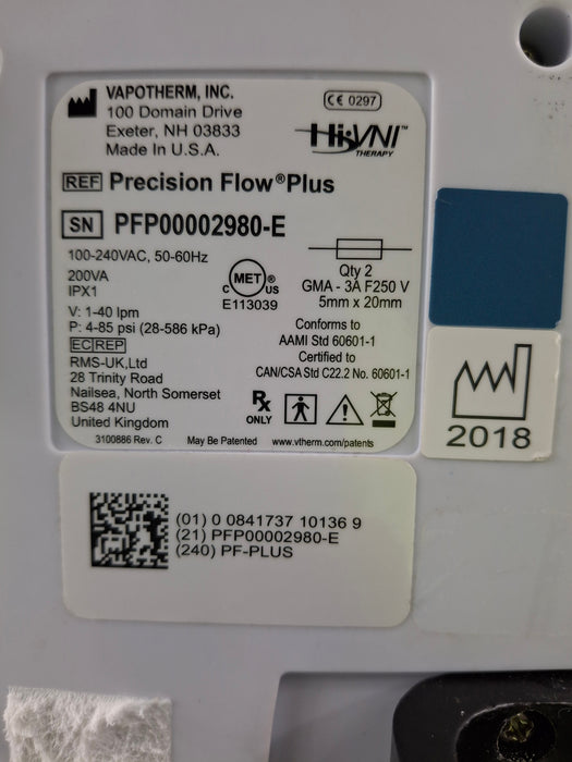 Vapotherm Precision Flow Plus Meter Humidifier