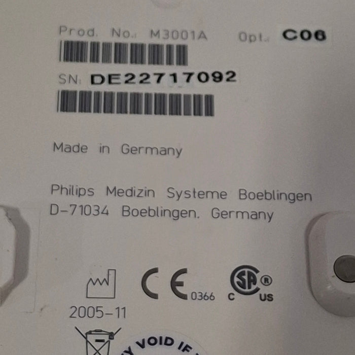 Philips M3001A-C06 Fast SpO2, NIBP, ECG, Temp, IBP MMS Module