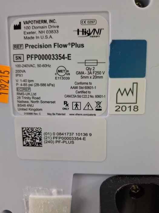Vapotherm Precision Flow Plus Meter Humidifier