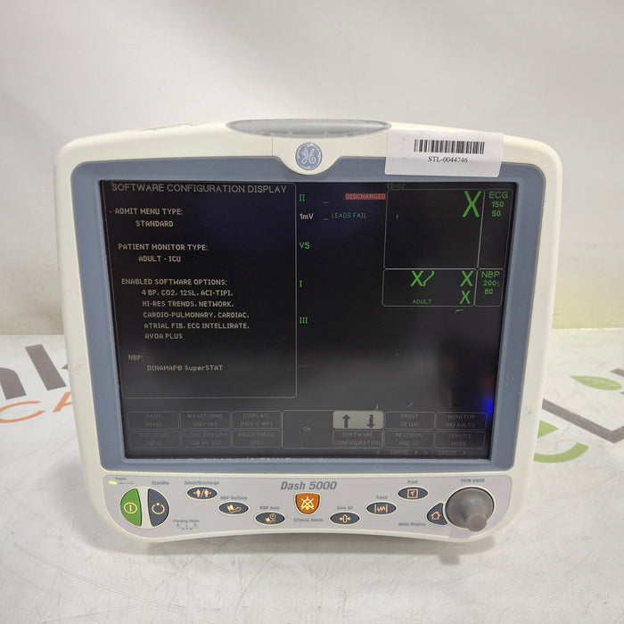 GE Healthcare Dash 5000 - GE/Nellcor SpO2 Patient Monitor