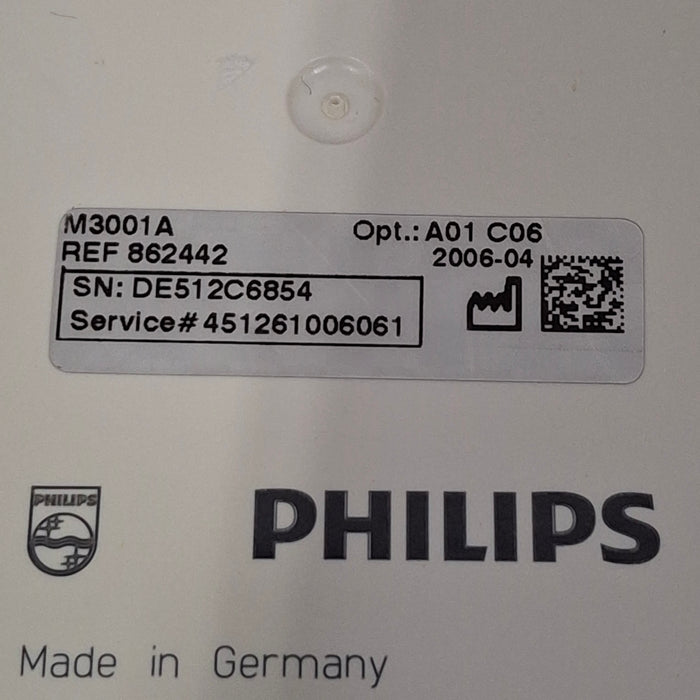 Philips M3001A-A01C06 Fast SpO2, NIBP, ECG, Temp, IBP MMS Module