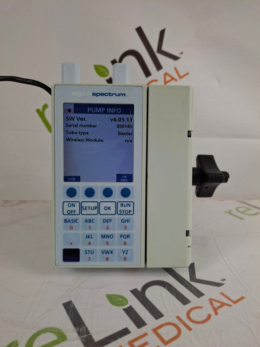 Baxter Sigma Spectrum 6.05.13 with A/B/G/N Battery Infusion Pump