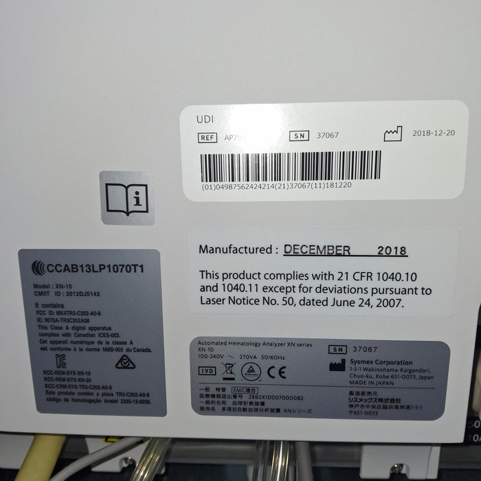 Sysmex XN-1000 Hematology Analyzer