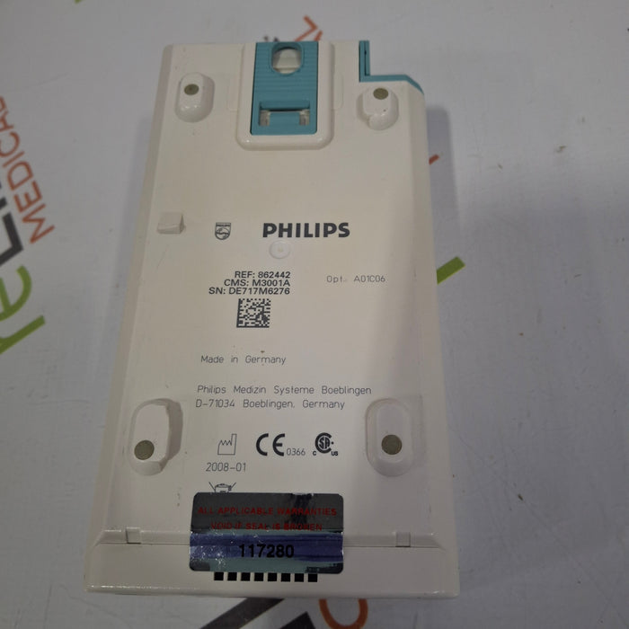 Philips M3001A-A01C06 Fast SpO2, NIBP, ECG, Temp, IBP MMS Module