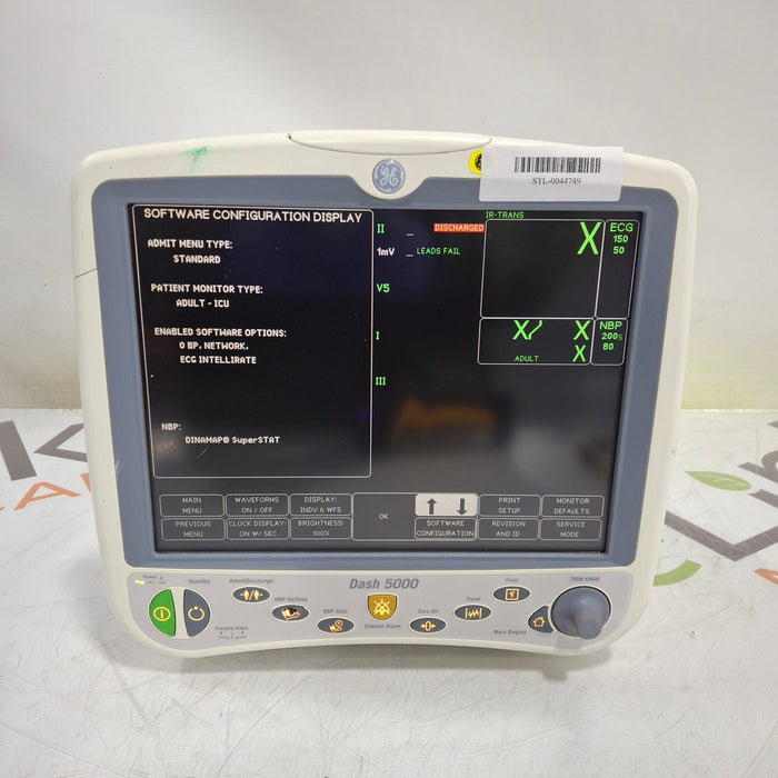 GE Healthcare Dash 5000 - Masimo SpO2 Patient Monitor