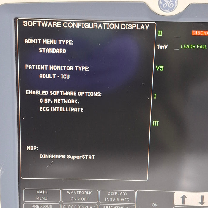 GE Healthcare Dash 5000 - Masimo SpO2 Patient Monitor