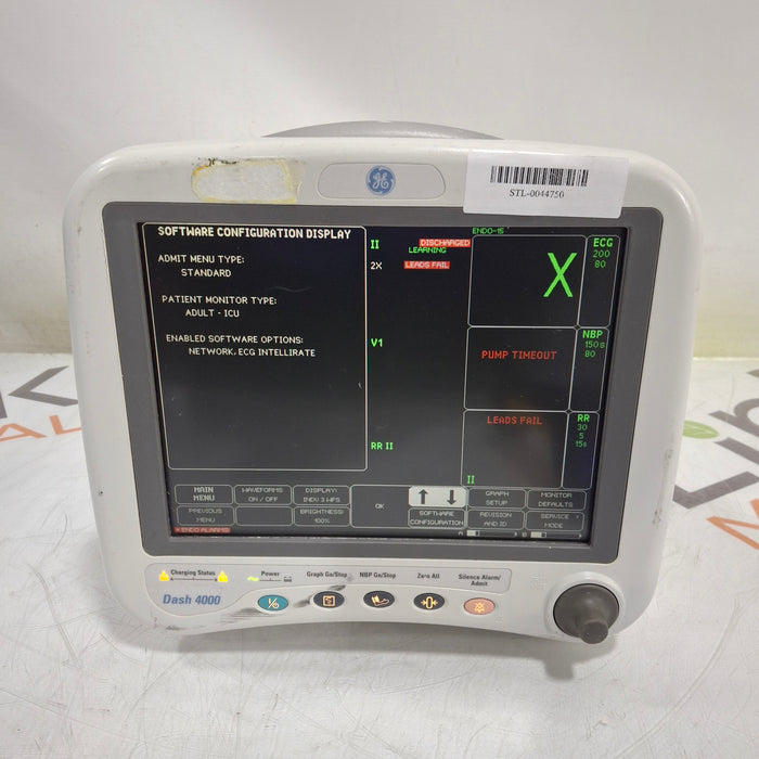 GE Healthcare Dash 4000 - Masimo SpO2 Patient Monitor