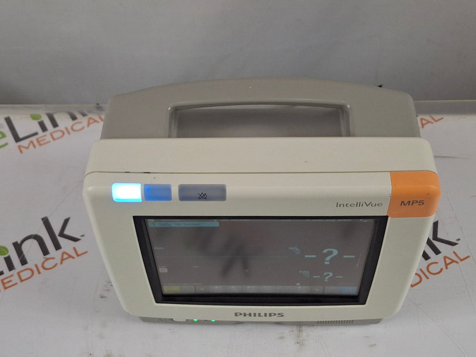 Philips Intellivue MP5 - ECG, OxiMax SpO2, NIBP Patient Monitor