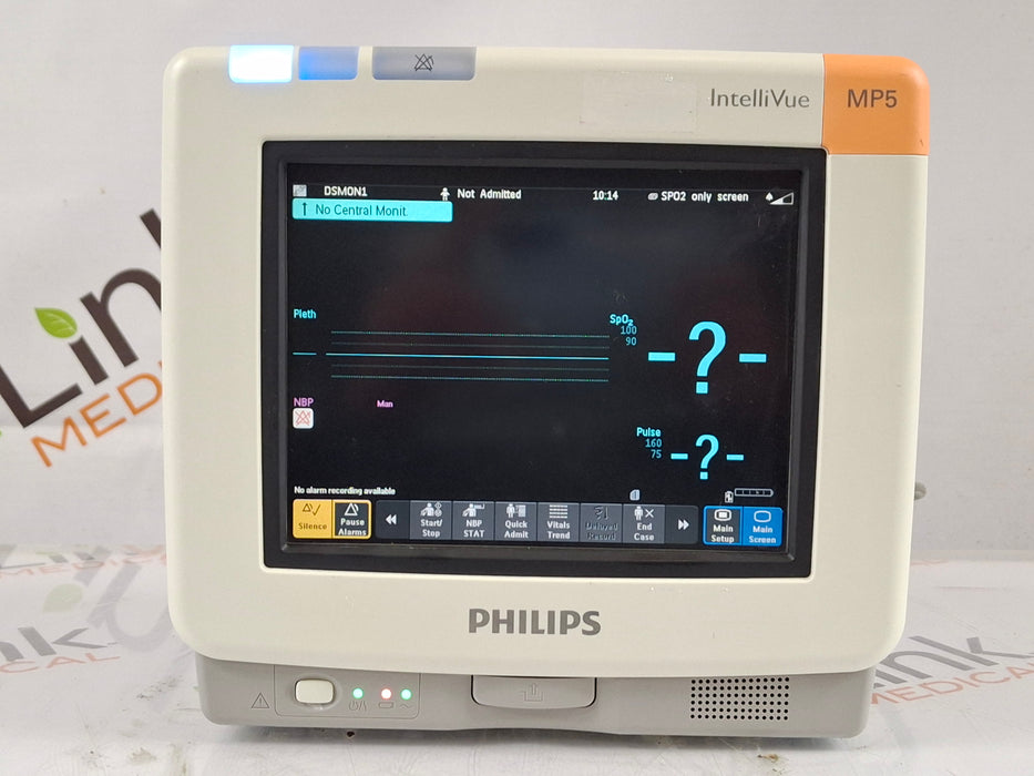 Philips Intellivue MP5 - ECG, OxiMax SpO2, NIBP Patient Monitor