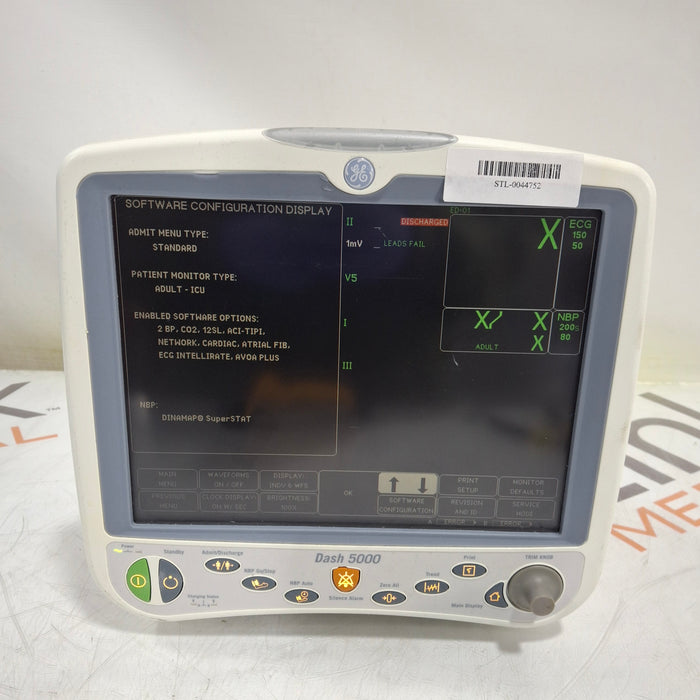GE Healthcare Dash 5000 - GE/Nellcor SpO2 Patient Monitor