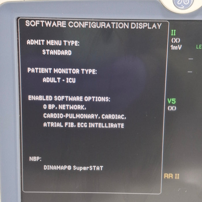 GE Healthcare Dash 5000 - Masimo SpO2 Patient Monitor