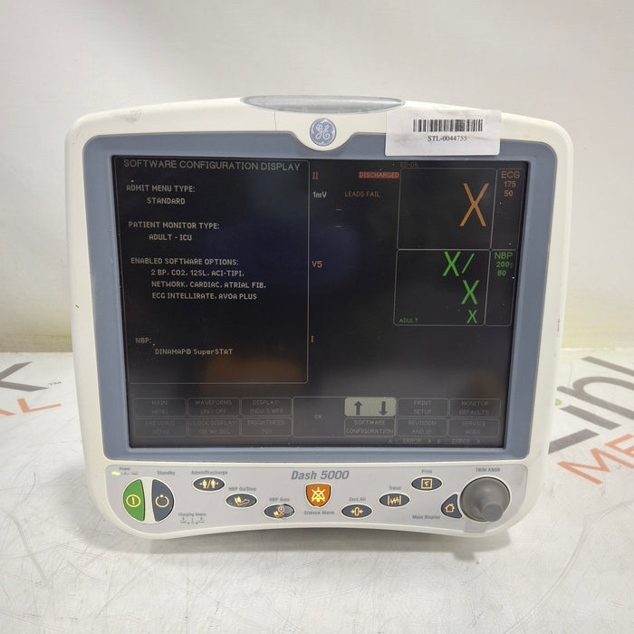 GE Healthcare Dash 5000 - GE/Nellcor SpO2 Patient Monitor
