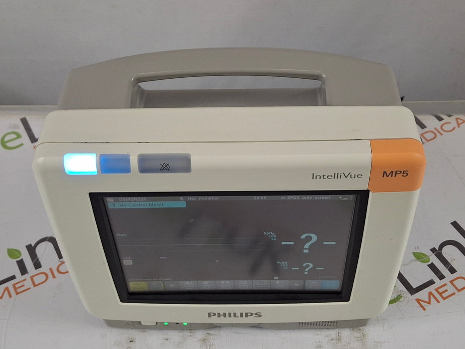 Philips Intellivue MP5 - ECG, OxiMax SpO2, NIBP Patient Monitor