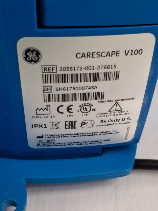 GE Healthcare Dinamap V100 - NIBP, SpO2, Temp Vital Signs Monitor