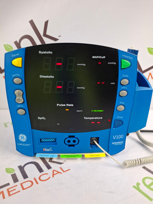 GE Healthcare Dinamap V100 - NIBP, SpO2, Temp Vital Signs Monitor