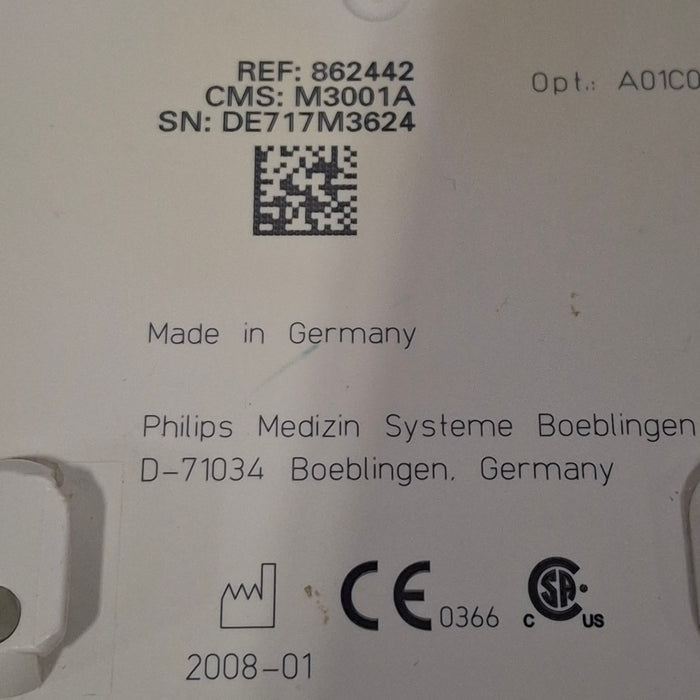 Philips M3001A-A01C06 Fast SpO2, NIBP, ECG, Temp, IBP MMS Module