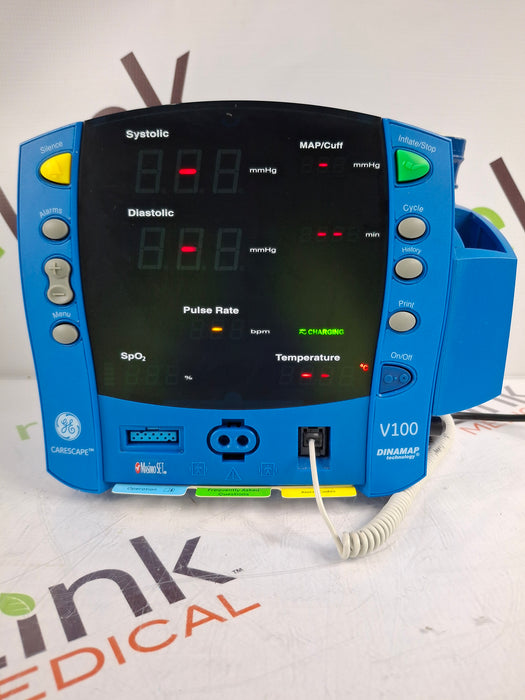 GE Healthcare Dinamap V100 - NIBP, SpO2, Temp Vital Signs Monitor