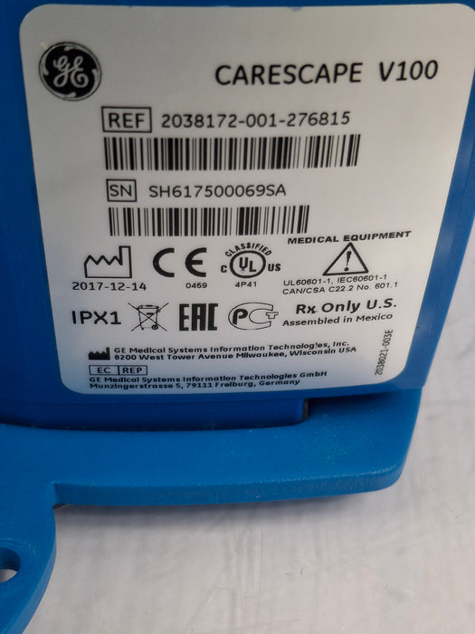 GE Healthcare Dinamap V100 - NIBP, SpO2, Temp Vital Signs Monitor