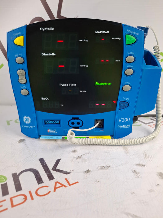 GE Healthcare Dinamap V100 - NIBP, SpO2, Temp Vital Signs Monitor