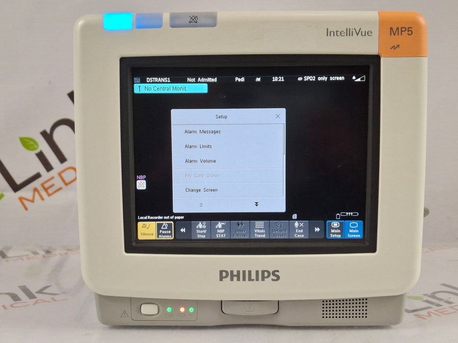 Philips Intellivue MP5 - ECG, OxiMax SpO2, NIBP Patient Monitor