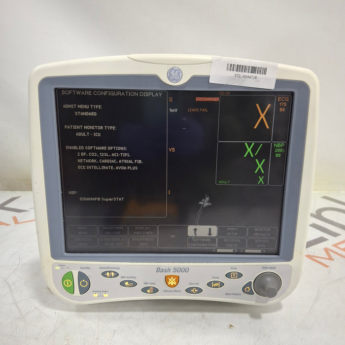 GE Healthcare Dash 5000 - GE/Nellcor SpO2 Patient Monitor
