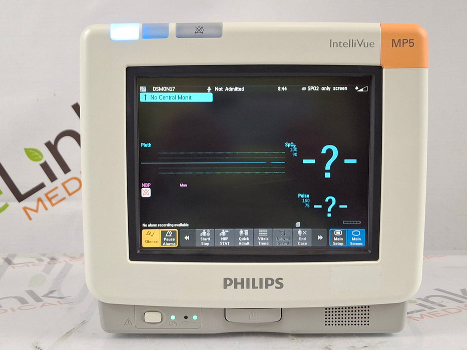 Philips Intellivue MP5 - ECG, OxiMax SpO2, NIBP Patient Monitor