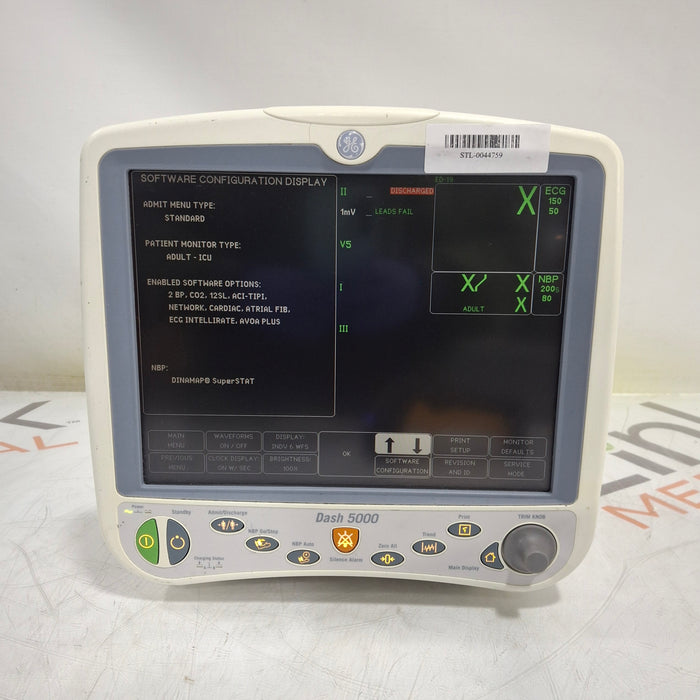 GE Healthcare Dash 5000 - GE/Nellcor SpO2 Patient Monitor