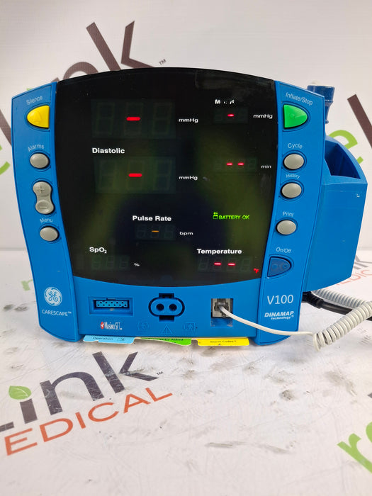 GE Healthcare Dinamap V100 - NIBP, SpO2, Temp Vital Signs Monitor