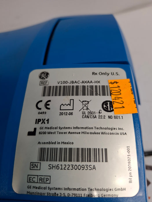 GE Healthcare Dinamap V100 - NIBP, SpO2, Temp Vital Signs Monitor