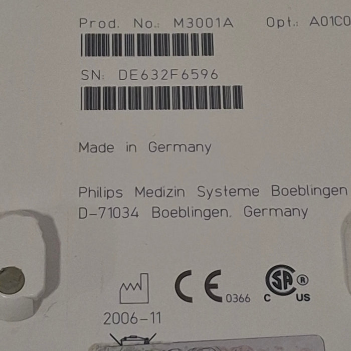 Philips M3001A-A01C06 Fast SpO2, NIBP, ECG, Temp, IBP MMS Module