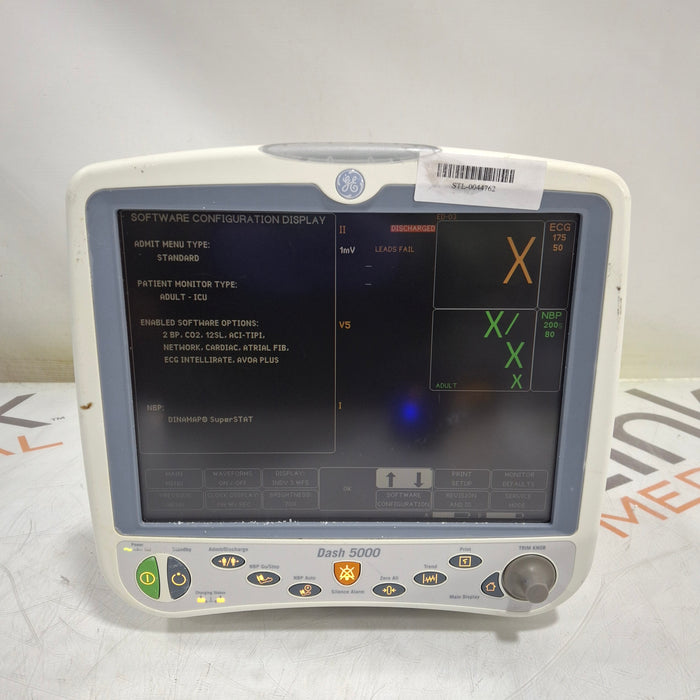 GE Healthcare Dash 5000 - GE/Nellcor SpO2 Patient Monitor