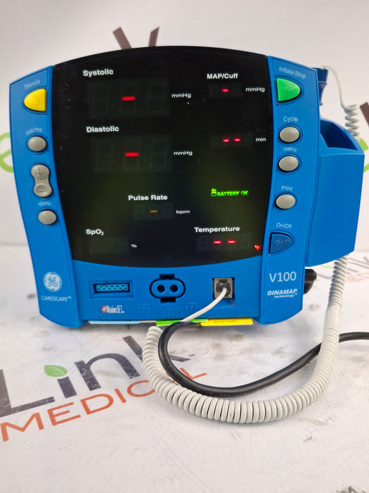GE Healthcare Dinamap V100 - NIBP, SpO2, Temp Vital Signs Monitor