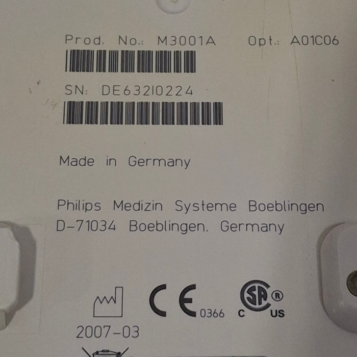 Philips M3001A-A01C06 Fast SpO2, NIBP, ECG, Temp, IBP MMS Module