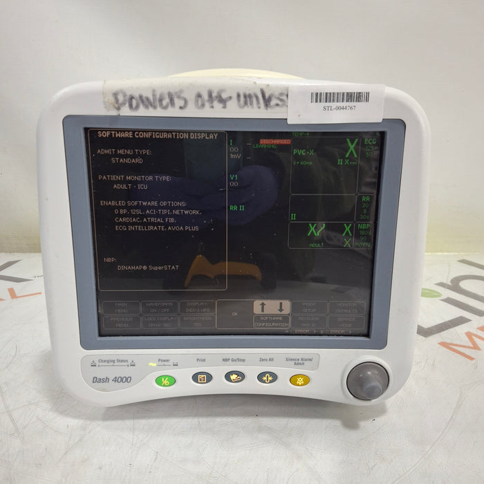 GE Healthcare Dash 4000 - GE/Nellcor SpO2 Patient Monitor