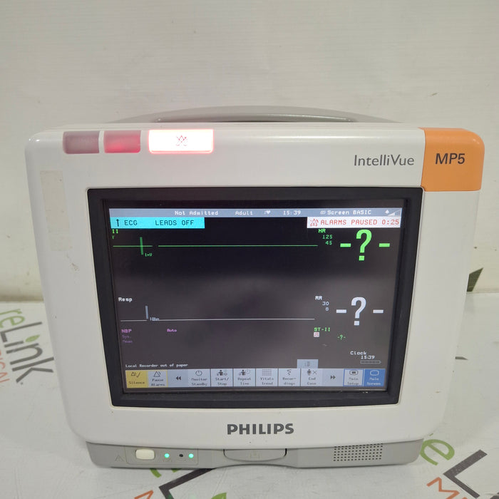 Philips Intellivue MP5 - ECG, Fast SpO2, NIBP, Press, Temp Patient Monitor