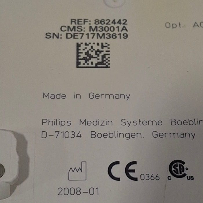 Philips M3001A-A01C06 Fast SpO2, NIBP, ECG, Temp, IBP MMS Module