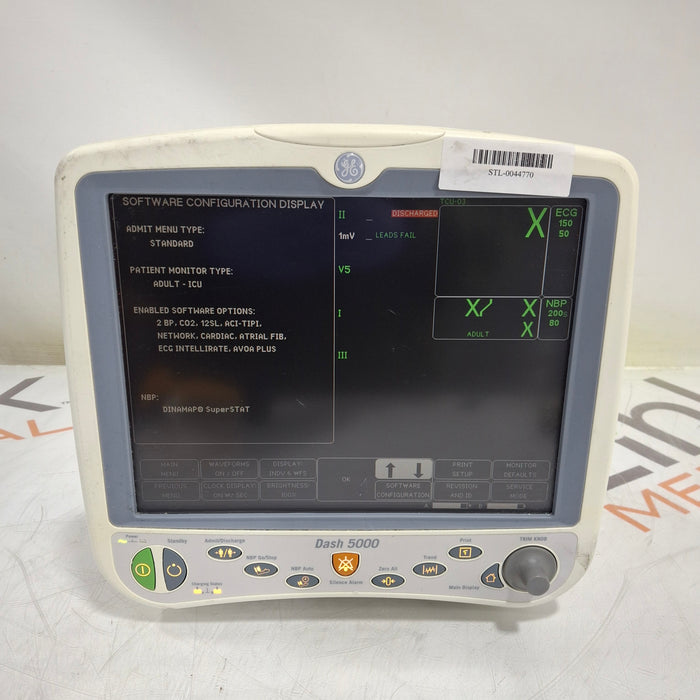 GE Healthcare Dash 5000 - GE/Nellcor SpO2 Patient Monitor
