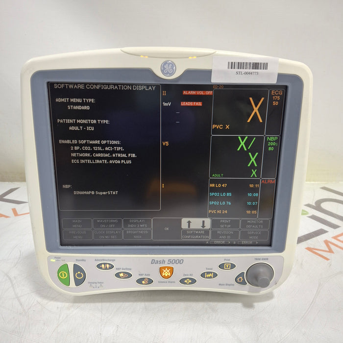 GE Healthcare Dash 5000 - GE/Nellcor SpO2 Patient Monitor
