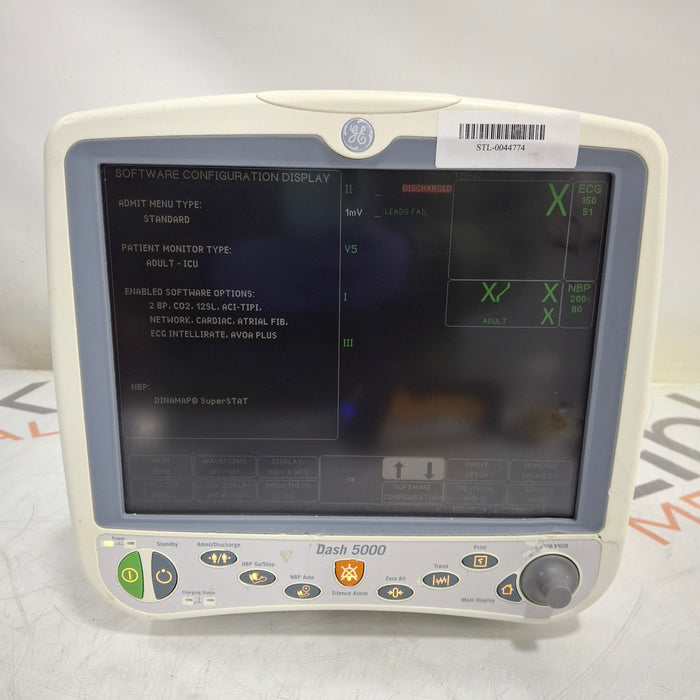 GE Healthcare Dash 5000 - GE/Nellcor SpO2 Patient Monitor