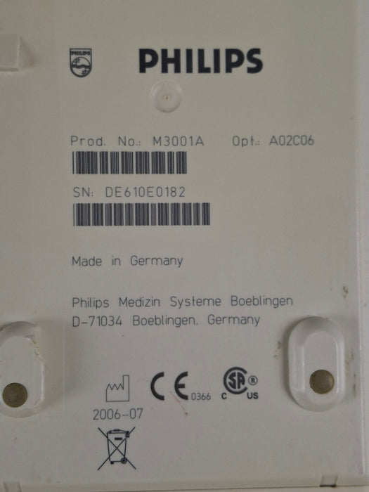 Philips M3001A-A02C06 OxiMax SpO2, NIBP, ECG, Temp, IBP MMS Module