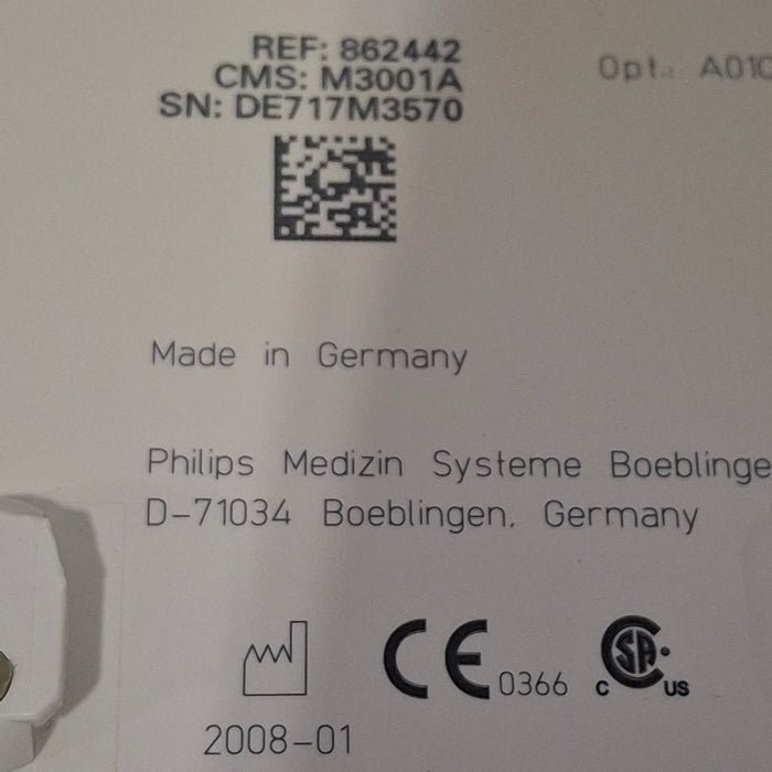 Philips M3001A-A01C06 Fast SpO2, NIBP, ECG, Temp, IBP MMS Module
