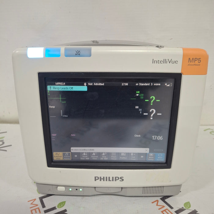 Philips IntelliVue MP5 Anesthesia Fast SpO2, ECG, NBP Patient Monitor