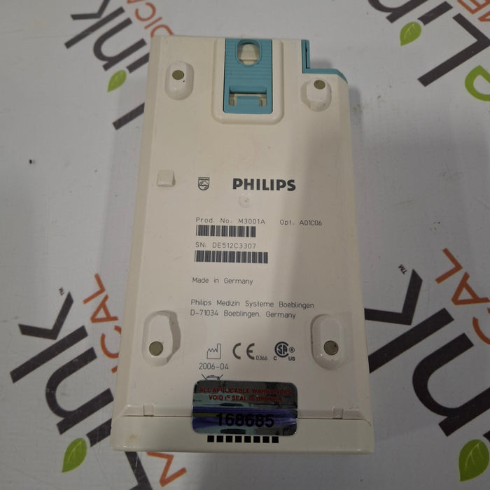 Philips M3001A-A01C06 Fast SpO2, NIBP, ECG, Temp, IBP MMS Module